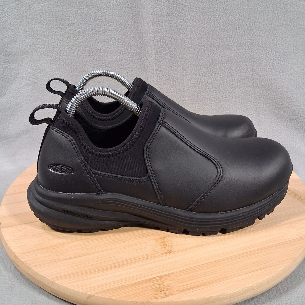 Keen Utility Womens Size 6.5 M Vista Energy Shift PTC Black Leather Work Shoes